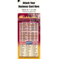 Magnetic Business Card Sports Schedule/ Football